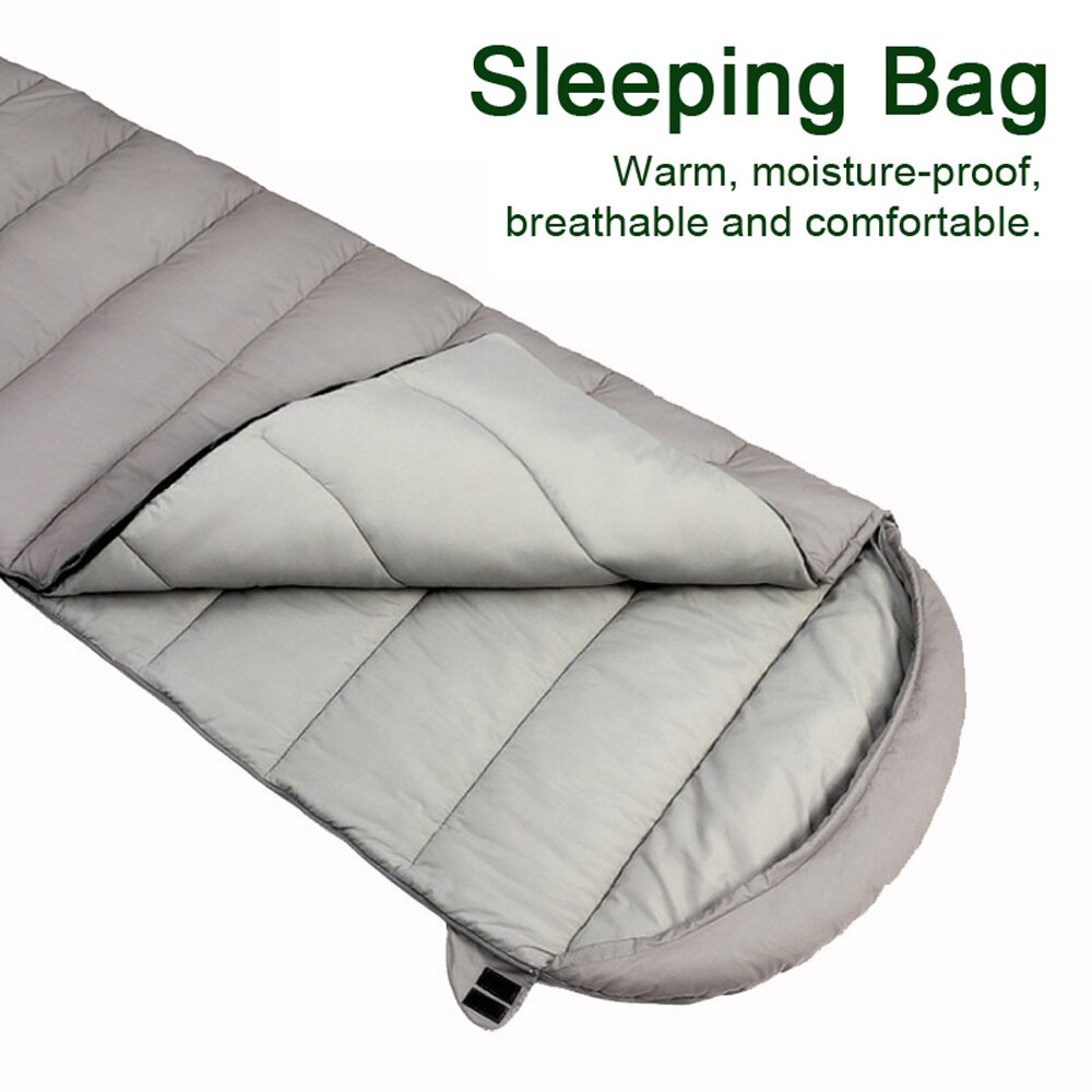 따뜻하고 부드러운 봉투형 침낭, 접합 가능한 세탁 가능한 경량 캠핑 슬리핑 백, 야외 여행 하이킹 장비